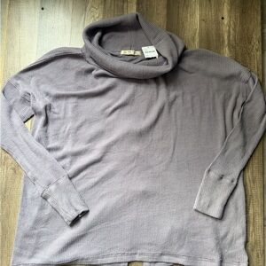 Free People NWT Soft Cozy Lavender Cowl Neck Sweater Womens Med